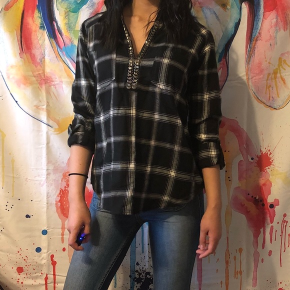 Hollister Black Flannel Shirt - Picture 4 of 4